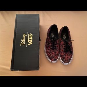 Vans Disney Mickey Mouse Red/Black Checkerboard Women’s Sneakers with box